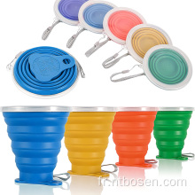 Bouettage de bouteille d&#39;eau de camping en silicone pliant